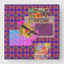 Buscar bailarinas coloridas relojes de pared Violeta