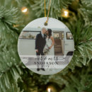 Buscar nuestro primer decoracion navideña Mr y mrs