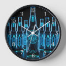 Buscar botella relojes de pared Neón