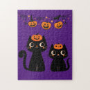 Buscar gato negro halloween puzzles Calabaza