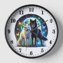 Buscar lobos relojes de pared Animal