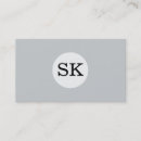 Buscar fondo gris tarjetas de visita Monograma