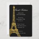 Buscar dulce dieciséis de parís invitaciones Negro