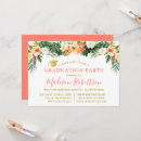 Buscar coral floral invitaciones Graduado