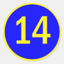 Buscar número 14 pegatinas 4 º circunferencia