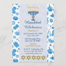 Buscar chanukkah invitaciones Azul