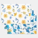 Buscar azulejo papel de regalo Azul y blanco