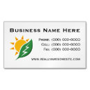 Buscar energía solar tarjetas de visita Profesional