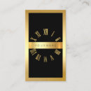 Buscar reloj tarjetas de visita Oro