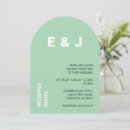 Buscar menta y blanco invitaciones Invitados