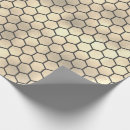Buscar hexágono papel de regalo Oro