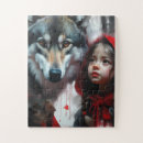 Buscar lobo rojo puzzles Bosque
