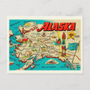 Buscar mapa de alaska postales Retro