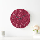 Buscar rojo brillante relojes de pared Para ella