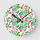 Buscar watercolor relojes de pared Cactus