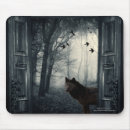 Buscar lobo negro alfombrillas de raton Bosque