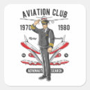 Buscar pilot cuadradas pegatinas Avión