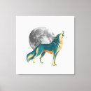 Buscar luna llena lienzos Lobo