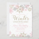 Buscar del copo nieve invitaciones de cumpleaños Chica