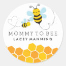Buscar mamá a la abeja pegatinas Amarillo