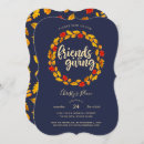 Buscar fiesta de cena del otoño invitaciones Hojas