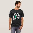 Buscar luz del mundo camisetas Escritura