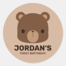 Buscar oso marrón pegatinas Cumpleaños