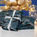 Buscar camuflaje azul papel de regalo Moda
