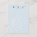 Buscar hojas azules tarjetas de visita Boho