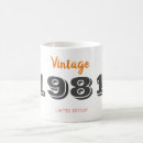 Buscar hecho en 1981 tazas Retro