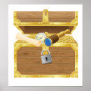 Buscar cofre del tesoro posters Monedas de oro