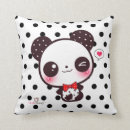 Buscar panda del kawaii cojines Blanco y negro