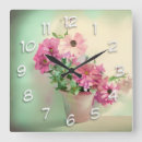 Buscar florero flores de relojes de pared Acuarela