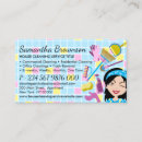 Buscar casa limpia tarjetas de visita Criada