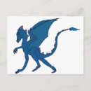 Buscar dragones azules postales Dragón