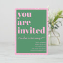 Buscar rosa y verde invitaciones Simple
