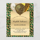 Buscar leopardo 11x14 invitaciones Oro