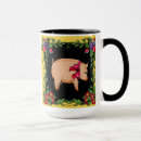 Buscar cerdos amarillos tazas Negro