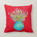 Buscar rojo y turquesa cojines Colorido