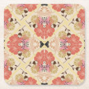 Buscar vintage floral posavasos Negro