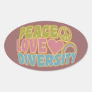 Buscar paz y amor pegatinas Colorido