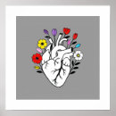 Buscar corazón anatómico posters Flores