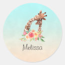 Buscar jirafa pegatinas Acuarela