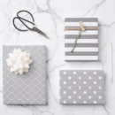 Buscar rayas grises y blancas papel de regalo Gris y blanco