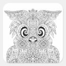 Buscar zen doodle pegatinas Búho