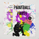 Buscar paintball invitaciones Colores brillantes