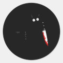 Buscar cuchillo pegatinas Gato con cuchillo