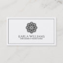 Buscar floral mandala tarjetas de visita Blanco