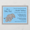 Buscar elefante azul invitaciones Gris