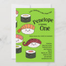 Buscar sushi lindo invitaciones Kawaii